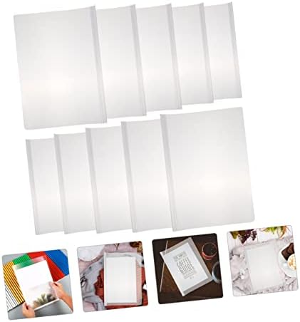 Pastas de bolso stobok 10pcs limpo Arquivo de deslizamento de plástico de papel A Castas de barras Capas de suprimentos
