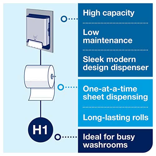 Distribuidor de toalha de mão de papel de parede Matic Matic Matic, branco - H1 + Recar