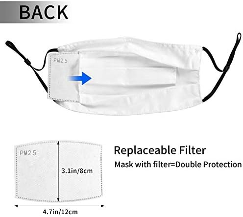 máscara de face máscara de pano jarenap com filtros, balaclava Earloop lavável reutilizável, para homens e mulheres