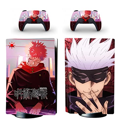 Para PS4 Pro - Anime Jujutsu Itadori Kaisen No Yuji Gojo Satoru Kugisaki Inumaki Nobara TOGE PS4 ou PS5 Skin Stick para PlayStation